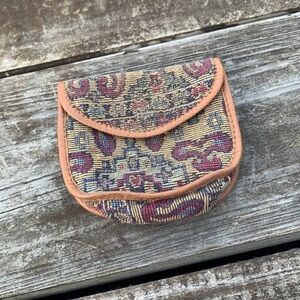 Small Tapestry Coin Purse with Snap Closure